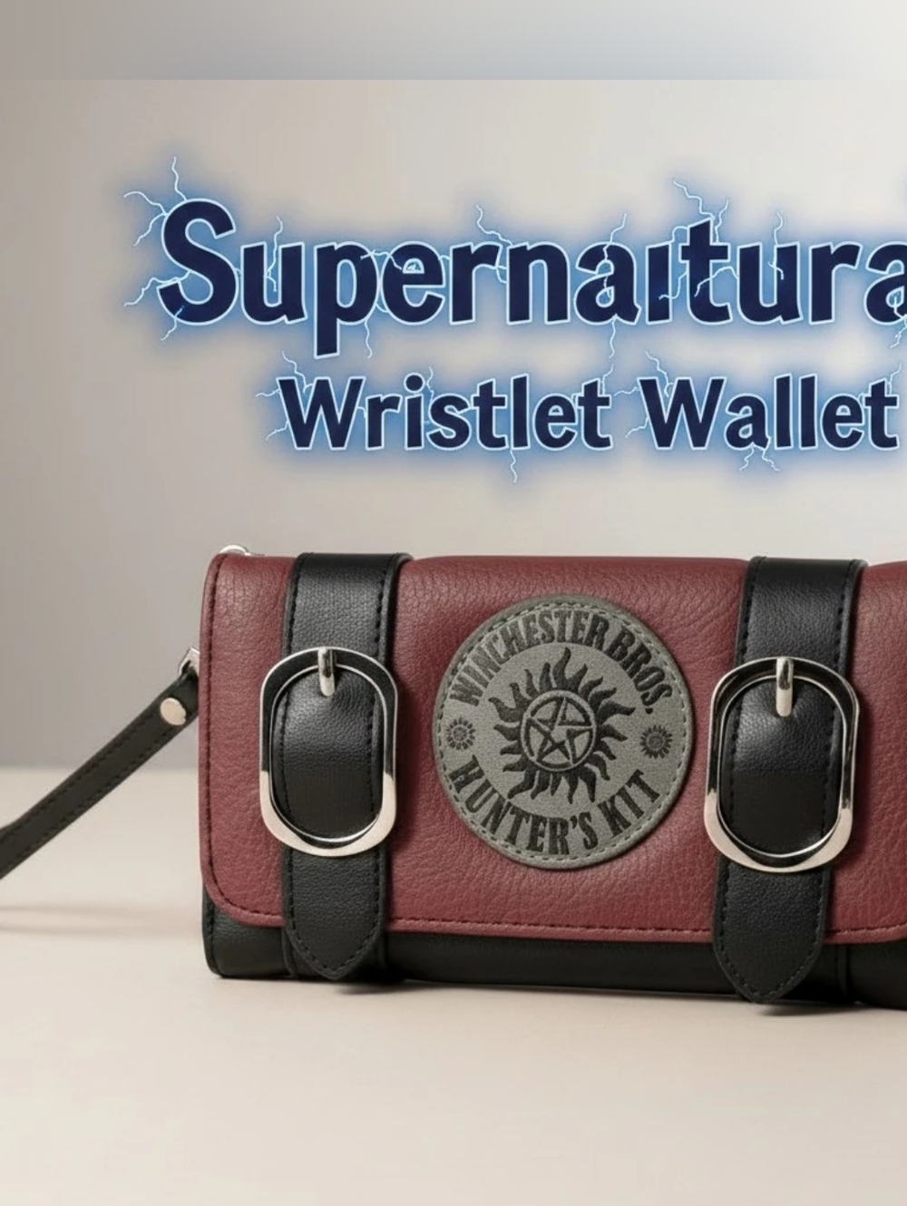 SUPERNATURAL Vegan Leather "Join The Hunt" Wristlet Wallet- Winchester Brothers
